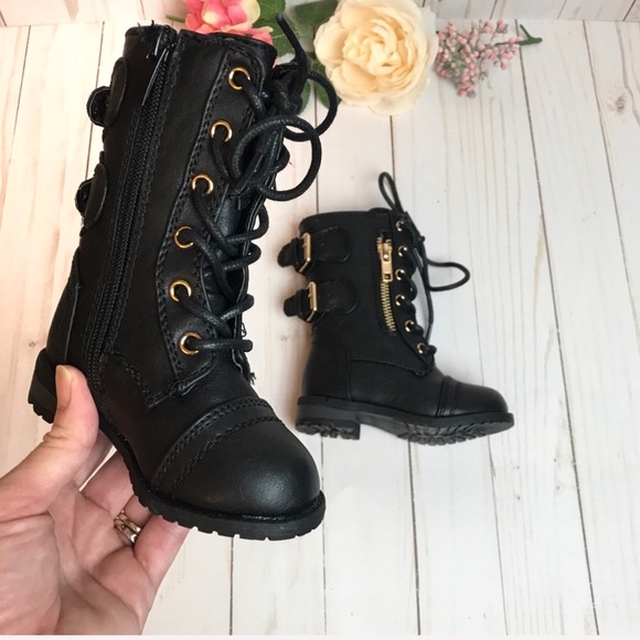 baby girl black boots size 4